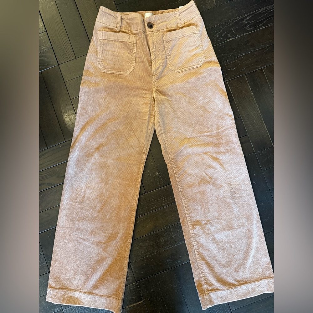 Anthropologie Maeve Beige Corduroy Pants